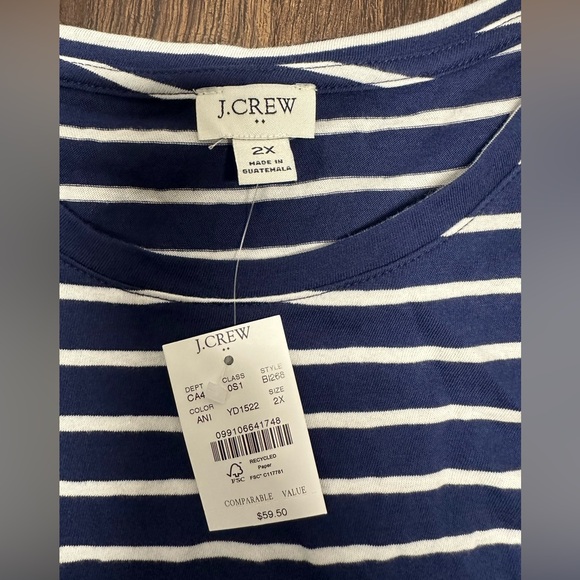 J. Crew Blue and White Tiered Sundress - Picture 3 of 3